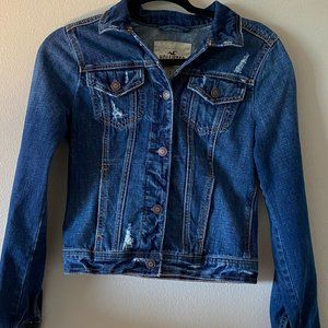 Hollister: Distressed Denim Jacket (size S)